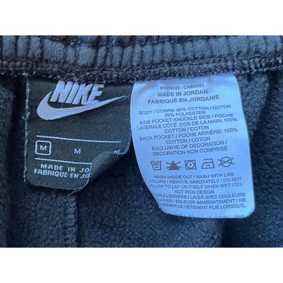 NIKE Black White Logo Swoosh Basketball Running Gym Shorts    Mens Size Medium - Picture 3 of 7